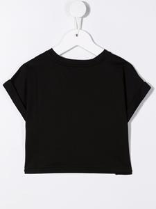 Dolce & Gabbana Kids T-shirt met stras logo - Zwart