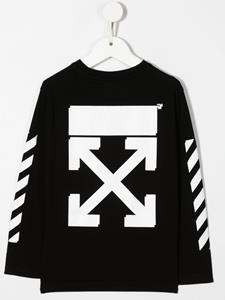 Off-White Kids T-shirt met logoprint - Zwart