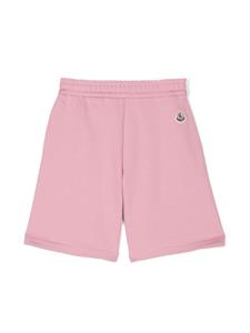 Moncler Enfant Shorts met geborduurd logo - Roze
