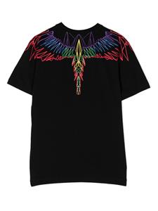 Marcelo Burlon County Of Milan Kids T-shirt met vleugelprint - Zwart