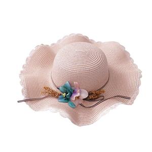 Selfyi Kids Sun Hat Children Girl Summer Floral Design Beach Straw Hats Flat Cap