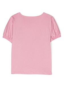 Il Gufo T-shirt met elastische cuffs - Roze