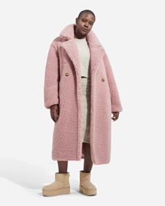 Ugg Gertrude Long Teddy Coat in Clay Pink  Other