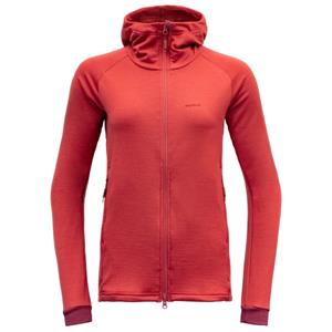 Devold  Women's Nibba Merino Jacket Hood - Merinovest, rood