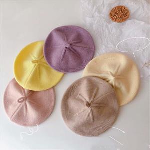 Yanhebin Autumn Winter Children Accessories Toddler Pure color Knitted Cap Girl Bonnet Baby Hat Berets Hat