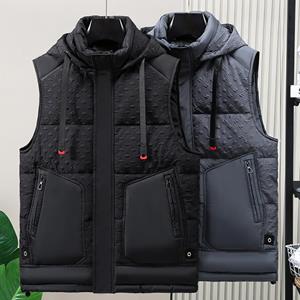 Smiao Fashion Sleeveless Jackets for Men 2023 New Thick Warm Winter Men's Vest Hooded Brand Korean Style Plus Size Coats