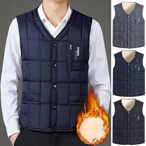Pet supplies3 Autumn Winter Men Vest Slim Fit Sleeveless Fleece Warm Jacket Waistcoat V-Neck Outwear