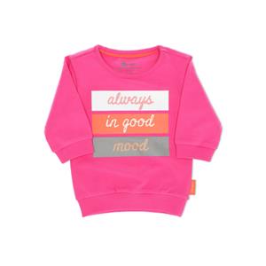 Sterntaler Langarmshirt Langarm-Shirt (1-tlg) Kindershirt - Langarmshirt Kinder - Langarm-Shirt mit Druck "Good mood" in Pink - Shirt mit langen Ärmeln aus leichter Sweatware, weichen B&u