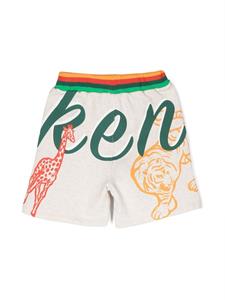 Kenzo Kids Shorts met dierenprint - Beige