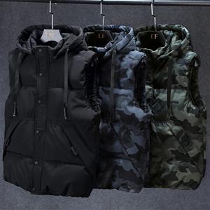 Smiao Plus Size L-7XL Autumn Winter Men Vest Hooded 2023 New Casual Sleeveless Jackets For Men Warm Parkas