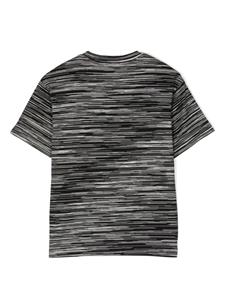 Missoni Kids T-shirt met zigzag-print - Zwart