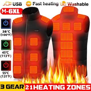 Home Love1 Men Electric Vest Heated Jacket Usb Winter Body Warmer Windproof Gilet Coat Tops