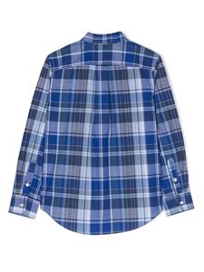Ralph Lauren Kids Geruit shirt - Blauw