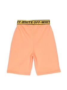 Off-White Kids Shorts met logoband - Oranje