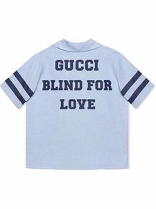Gucci Kids Shirt met logo - Blauw