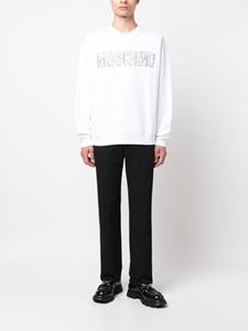 Moschino Sweater met geborduurd logo - Wit