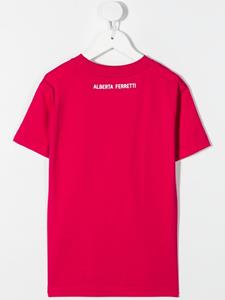 Alberta Ferretti Kids T-shirt met tekst - Roze