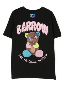 Barrow kids T-shirt met teddybeerprint - Zwart