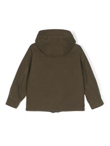Aspesi Kids single-breasted hooded duffle coat - Groen
