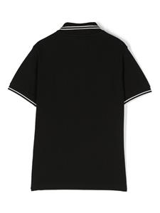 Stone Island Junior Poloshirt met Compass-logopatch - Zwart