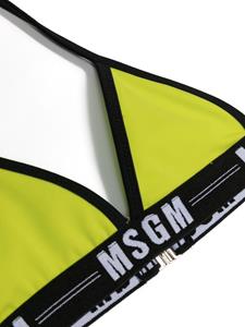 MSGM Kids Bikini met logoprint - Groen