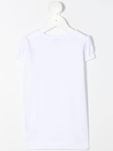 Monnalisa T-shirt met glitter - Wit