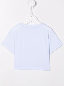 Monnalisa T-shirt met bloemenprint - Blauw