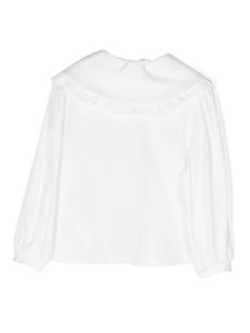 Monnalisa Shirt met geborduurd logo - Wit