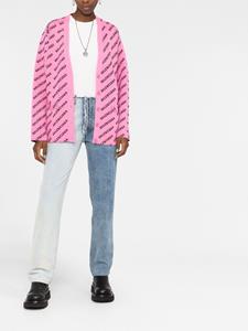 Balenciaga Vest met intarsia logo - Roze