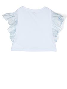 Monnalisa T-shirt verfraaid met kers - Blauw