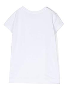 Monnalisa T-shirt met stras - Wit