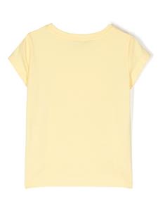 Monnalisa T-shirt met pailletten - Geel