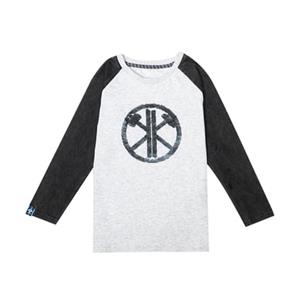 KOHLENKNIRPSE Kohleknirpse Longsleeve Pluto houtskool / lichtgrijs