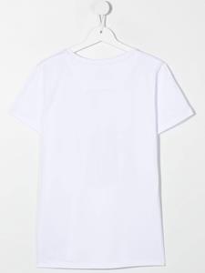 Philipp Plein Junior T-shirt met doodskopprint - Wit