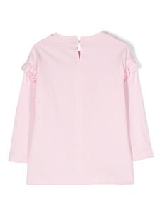 Monnalisa T-shirt met teddybeerprint - Roze