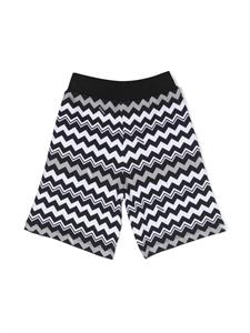 Missoni Kids Shorts met zigzag patroon - Zwart