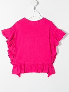 Monnalisa T-shirt met logoprint - Roze