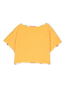 PUCCI Junior T-shirt met logoprint - Geel