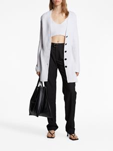 Proenza Schouler White Label ribbed-knit belted cardigan - Wit