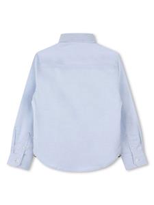 BOSS Kidswear Shirt met geborduurd logo - Blauw