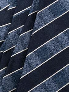 Kiton diagonal stripe silk-blend tie - Blauw