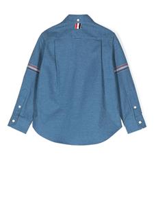 Thom Browne Kids Shirt met streepdetail - Blauw