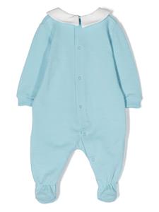 Moschino Kids Pyjama met logo-reliëf - Blauw