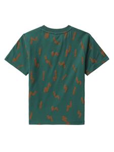 Stella McCartney Kids T-shirt met bliksemflitsprint - Groen