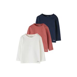 s.Oliver s. Olive r Shirt met lange mouwen 3-pack wit/rood/blauw