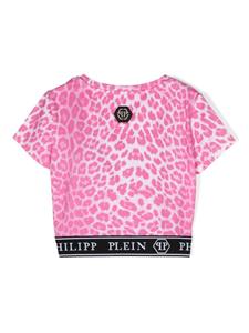 Philipp Plein Junior T-shirt met luipaardprint - Roze