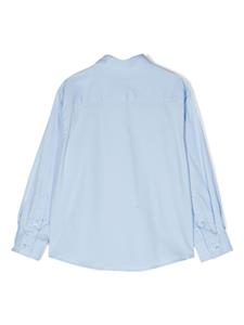 Paolo Pecora Kids Shirt met logopatch - Blauw