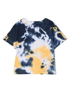 Vilebrequin Kids T-shirt met tie-dye print - Blauw