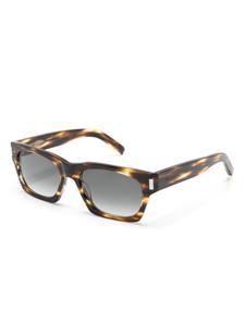 Saint Laurent Eyewear logo-engraved square-frame sunglasses - Bruin