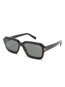Saint Laurent Eyewear tortoiseshell-effect rectangle-frame sunglasses - Bruin